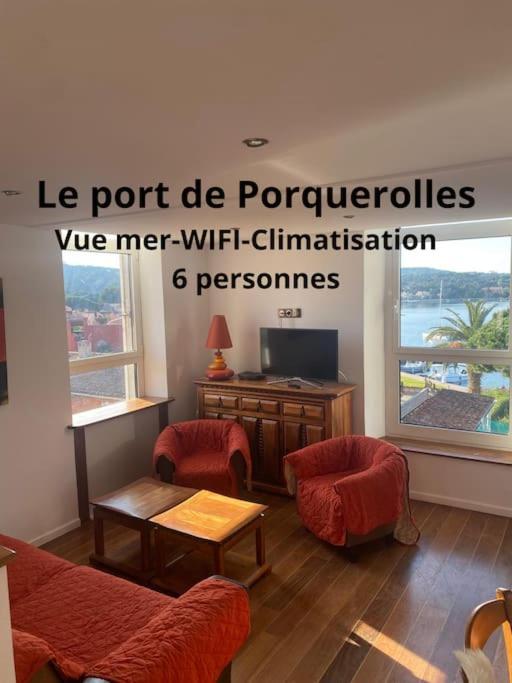 Ile De Porquerolles : T3 Climatise Vue Mer מראה חיצוני תמונה